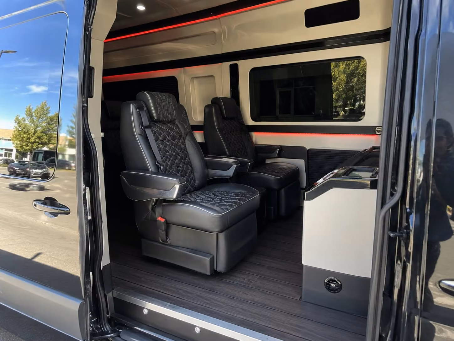 sprinter van with driver inside